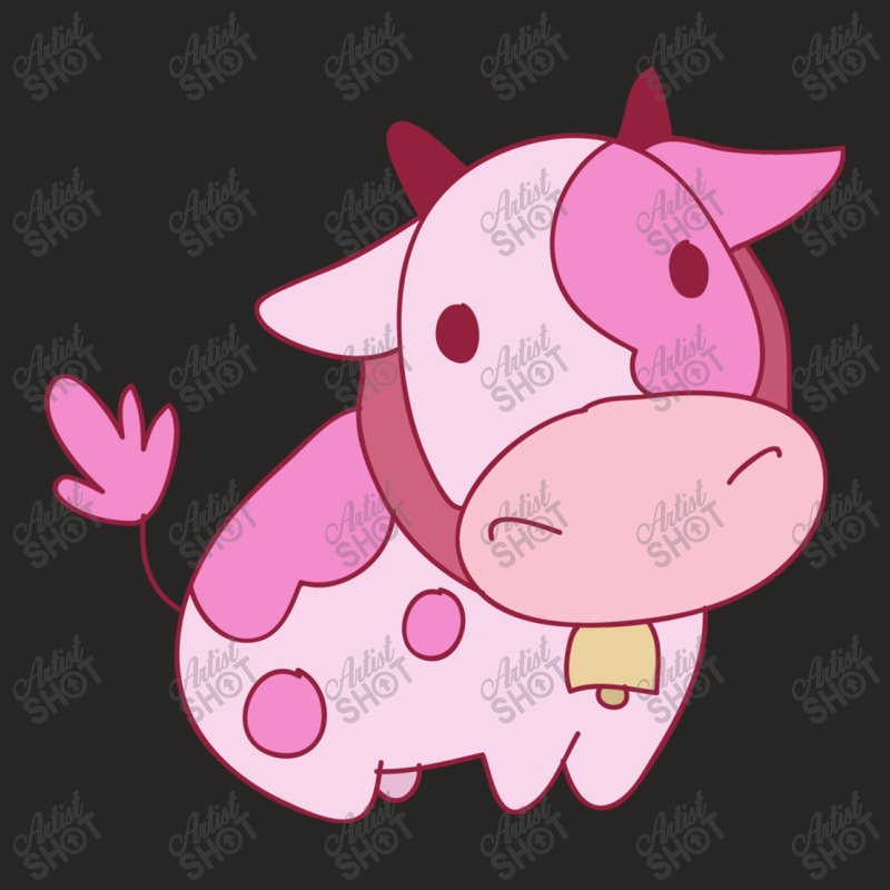 Strawberry Milk Cow Ladies Fitted T-Shirt by hasan2 | Artistshot