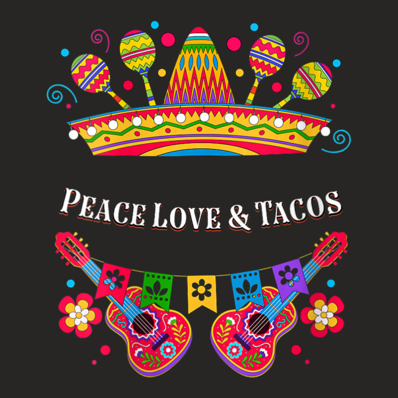 Womens Peace Love And Tacos Peace Sign Taco Lover Mexican Food V-neck Ladies Fitted T-Shirt by tiennguyen | Artistshot