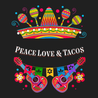 Womens Peace Love And Tacos Peace Sign Taco Lover Mexican Food V-neck Ladies Polo Shirt | Artistshot