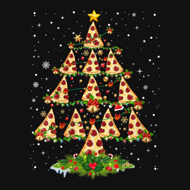 Womens Pizza Fast Food Lover Xmas Pizza Christmas Tree Vneck Graphic T-shirt by tiennguyen | Artistshot