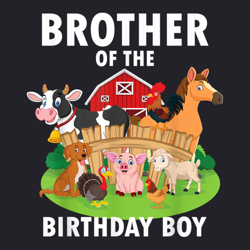 Brother Of The Birthday Boy Farm Animals Matching Farm Theme T Shirt Unisex Sherpa-Lined Denim Jacket by benoirme | Artistshot