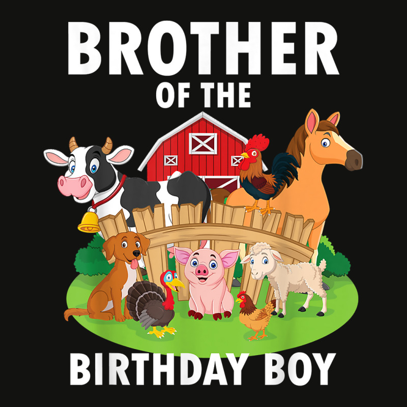 Brother Of The Birthday Boy Farm Animals Matching Farm Theme T Shirt Scorecard Crop Tee by benoirme | Artistshot