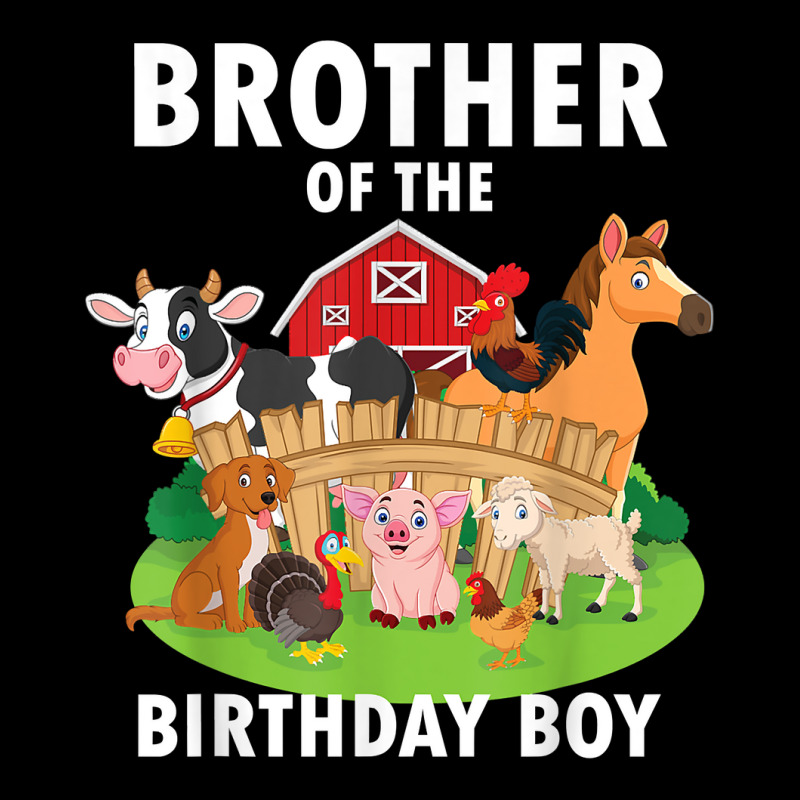 Brother Of The Birthday Boy Farm Animals Matching Farm Theme T Shirt Cropped Sweater by benoirme | Artistshot