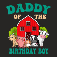 Daddy Of The Birthday Boy Farm Animal Bday Family Bday Party T Shirt Ladies Fitted T-shirt | Artistshot