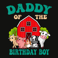 Daddy Of The Birthday Boy Farm Animal Bday Family Bday Party T Shirt Scorecard Crop Tee | Artistshot