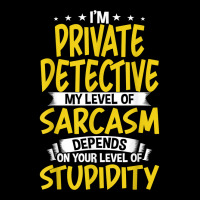 I'm Private Detective My Level Of Sarcasm T Shirt Youth Jogger | Artistshot