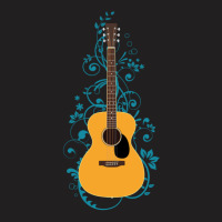 Natural Concert Acoustic Guitar Flowering Vines 1 T-shirt | Artistshot