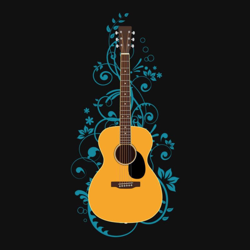 Natural Concert Acoustic Guitar Flowering Vines 1 Graphic T-shirt | Artistshot