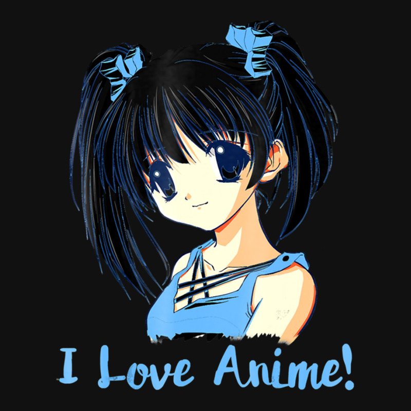 I Love Anime! Anime Girl Portrait Canvas Print by FranklinTepper1 | Artistshot