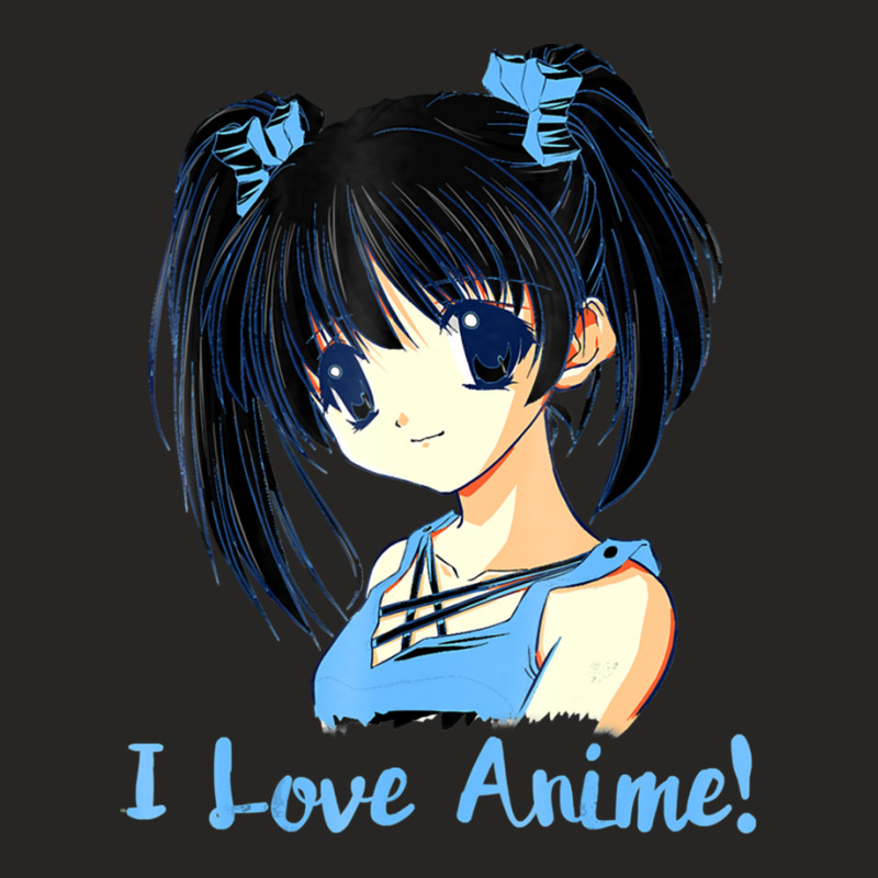 I Love Anime! Anime Girl Ladies Fitted T-Shirt by FranklinTepper1 | Artistshot