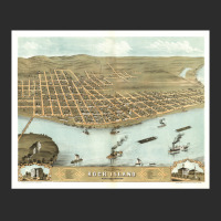 Vintage Map Of Rock Island Il (1869) Exclusive T-shirt | Artistshot