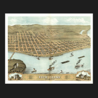 Vintage Map Of Rock Island Il (1869) Classic T-shirt | Artistshot