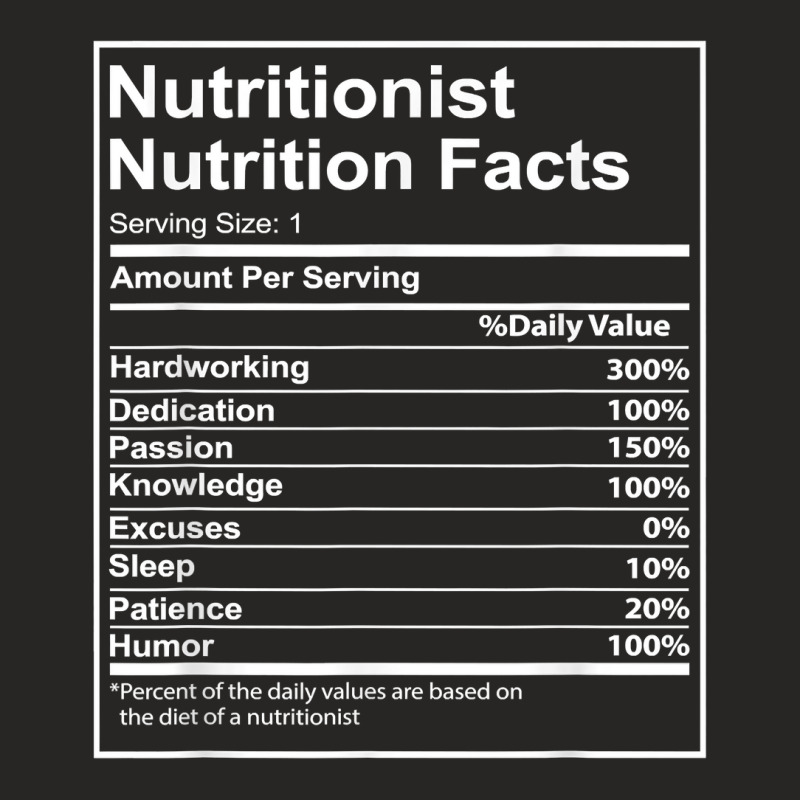 Funny Nutritionist Nutrition Facts Dietitian Rd Nutritionist T Shirt Ladies Fitted T-Shirt by linbere | Artistshot