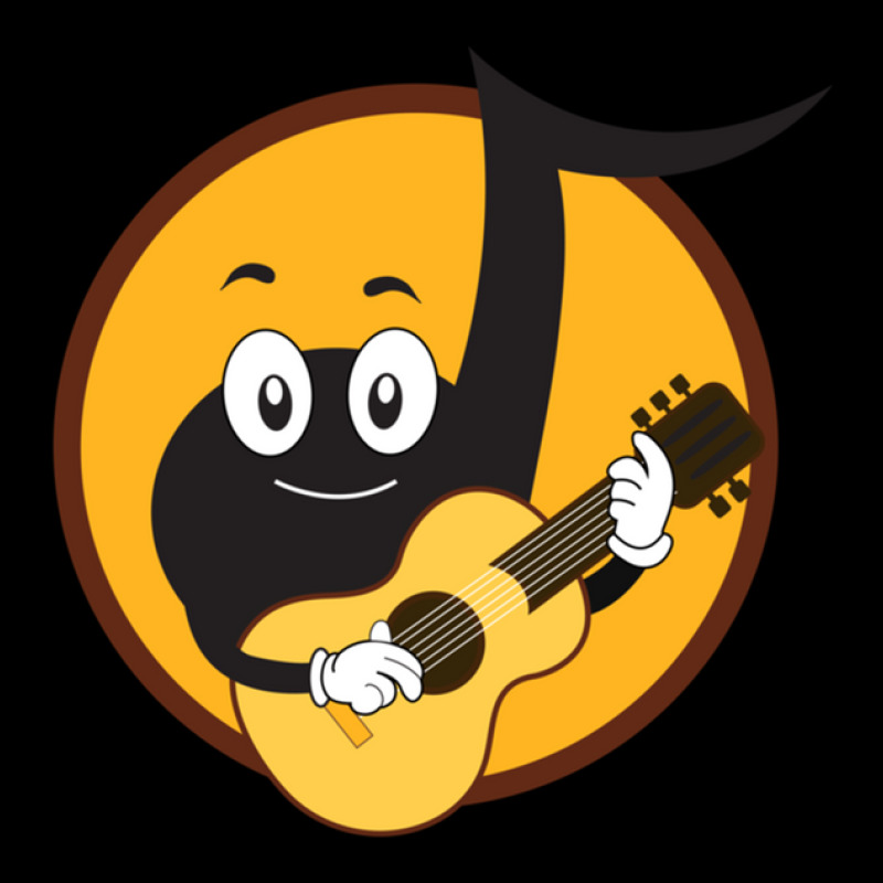 Funny Guitar Player Cartoon Character Musical Note Playing Classical G Kids Cap by HakimMohamed | Artistshot