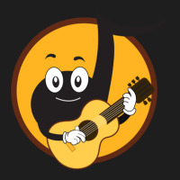 Funny Guitar Player Cartoon Character Musical Note Playing Classical G Classic T-shirt | Artistshot