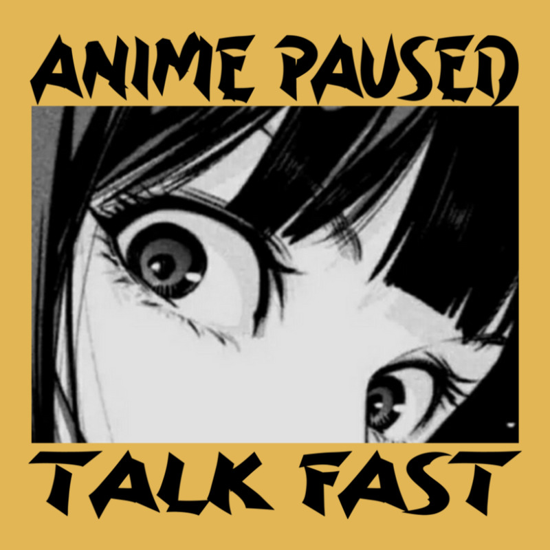 Anime Paused Talk Fast Funny Anime Saying Sticker Vintage Hoodie And Short Set | Artistshot