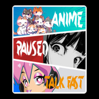 Anime Paused Talk Fast Funny Anime Saying Sticker 1 V-neck Tee | Artistshot