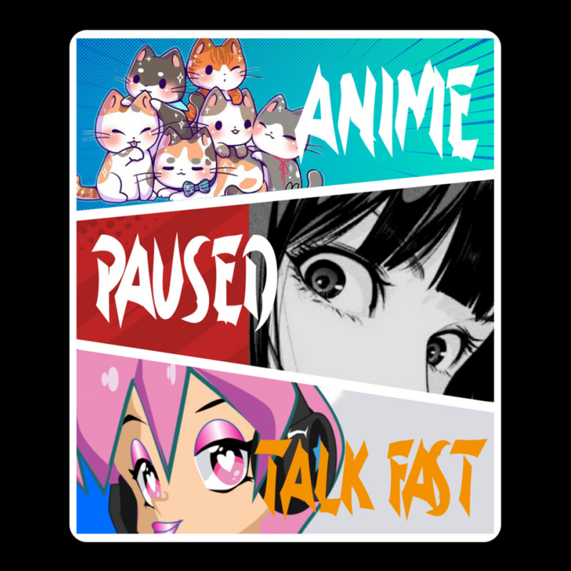 Anime Paused Talk Fast Funny Anime Saying Sticker 1 V-neck Tee | Artistshot