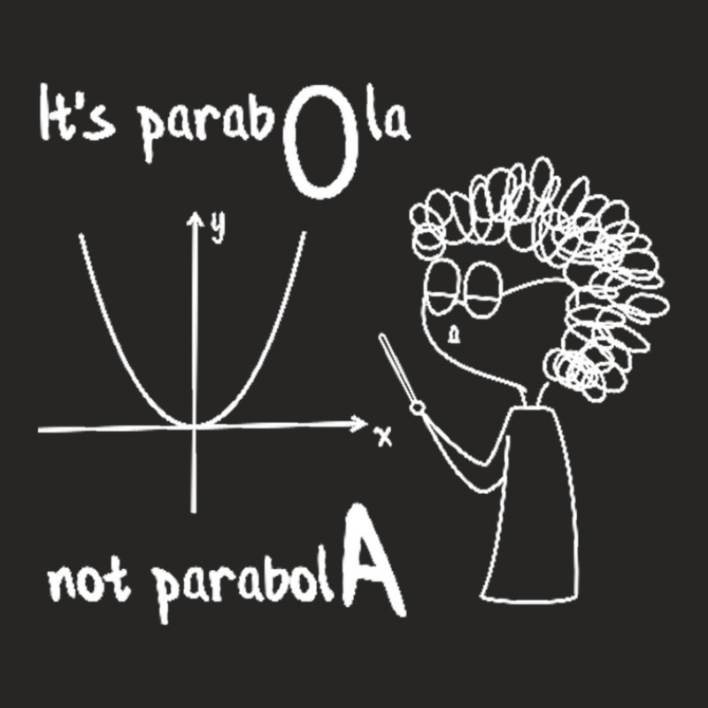 Parabola Math Cartoon Design (white) .png Ladies Fitted T-Shirt by AmyHogan | Artistshot