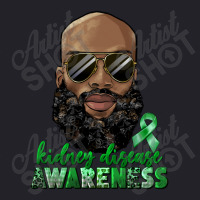 Kidney Disease Awareness Bald Black Man Unisex Sherpa-lined Denim Jacket | Artistshot