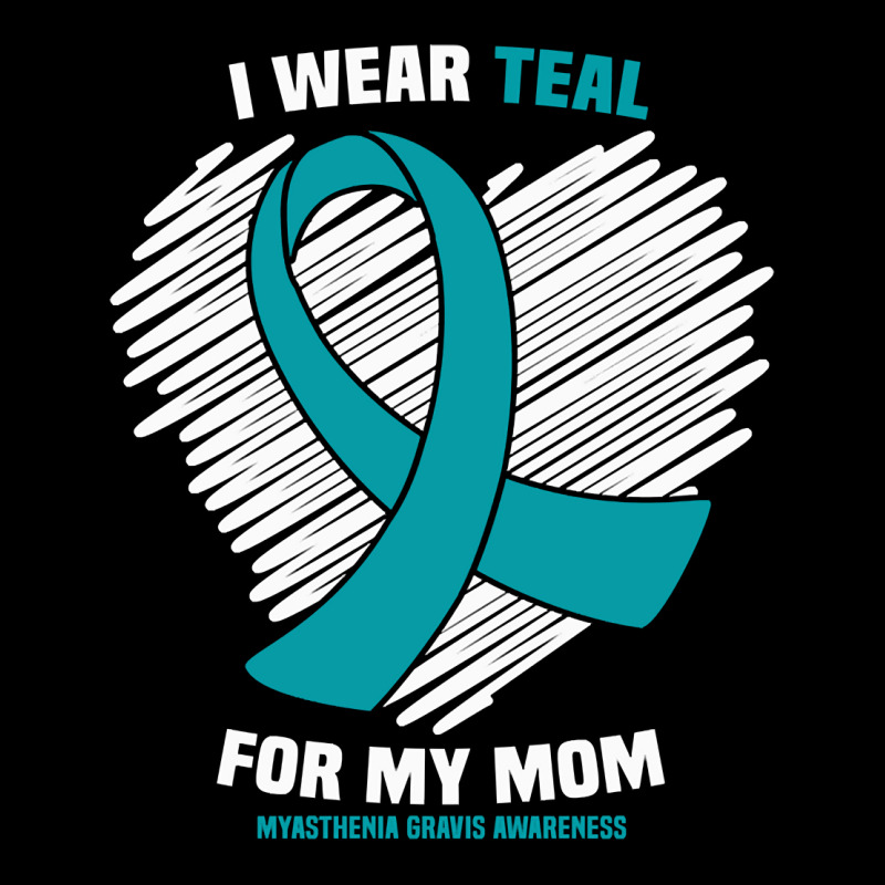 I Wear Teal For My Mom Myasthenia Gravis Awareness Pullover Hoodie Men's 3/4 Sleeve Pajama Set | Artistshot