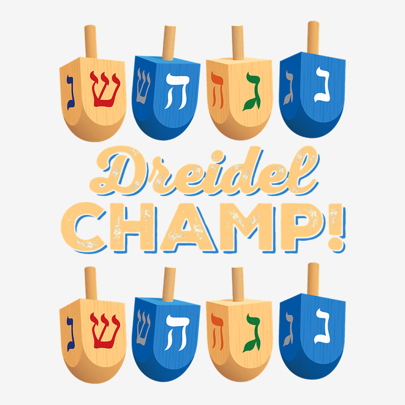 Funny Jewish Tshirt Dreidel Champ Cute Hanukkah Gift Landscape Canvas Print | Artistshot