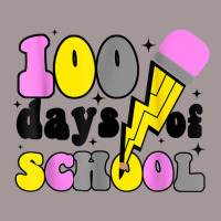 Groovy Happy 100 Days Of School Thunder Kids Teachers T Shirt Vintage Short | Artistshot