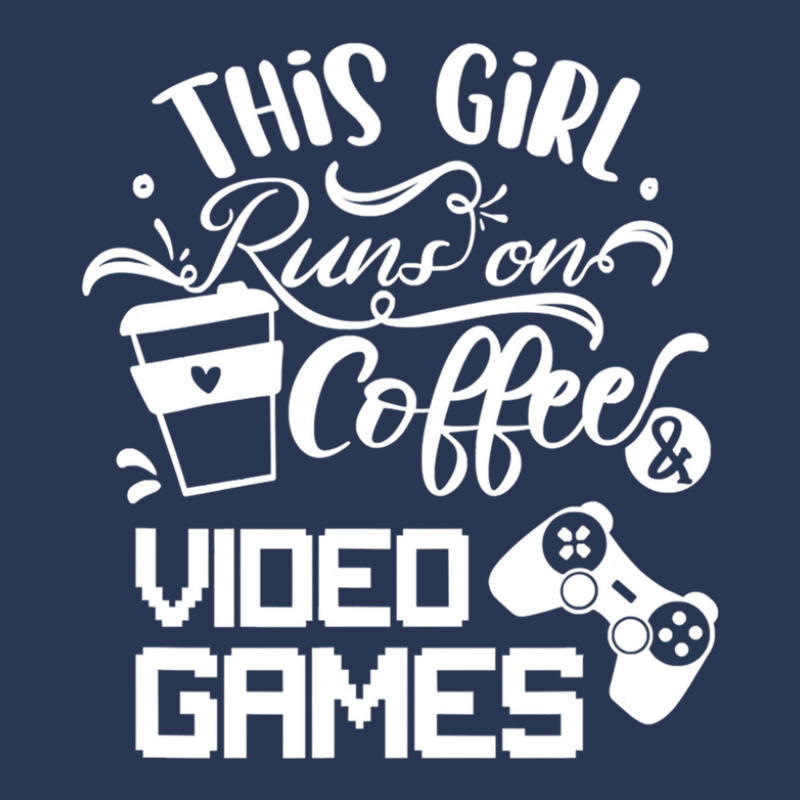 This Girl Runs On Coffee Video Games Ladies Denim Jacket by JimmyChandler | Artistshot