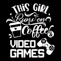 This Girl Runs On Coffee Video Games Legging | Artistshot