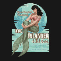 The Islander Tiki Bar Bettie Page Mermaid Flannel Shirt | Artistshot