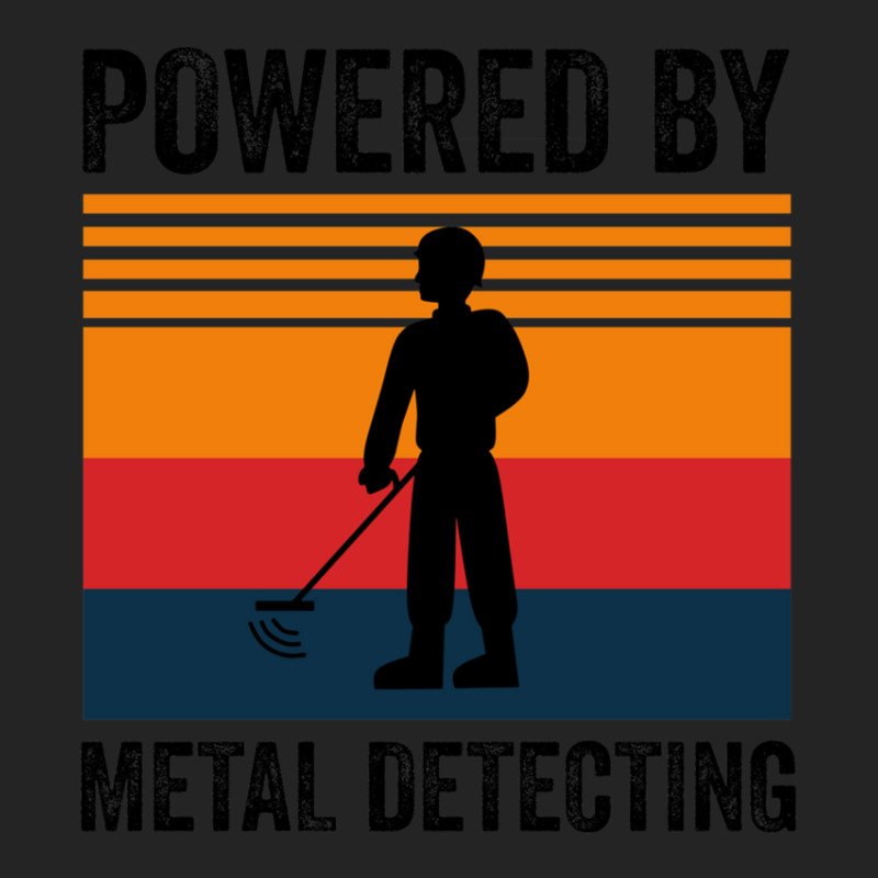 Powered By Metal Detecting Funny Design 3/4 Sleeve Shirt by ELIZABETHKARLENEWINCELOWICZ | Artistshot