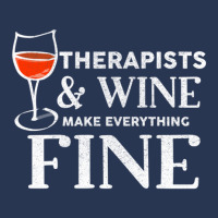 Therapists And Wine Make Everything Fine  For Therapist Men Denim Jacket | Artistshot