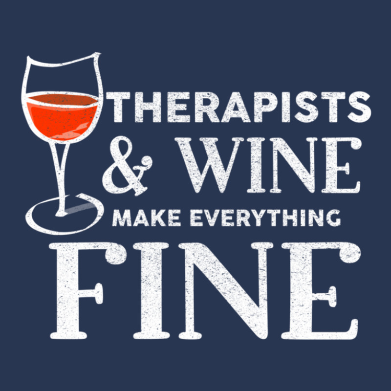 Therapists And Wine Make Everything Fine  For Therapist Men Denim Jacket | Artistshot