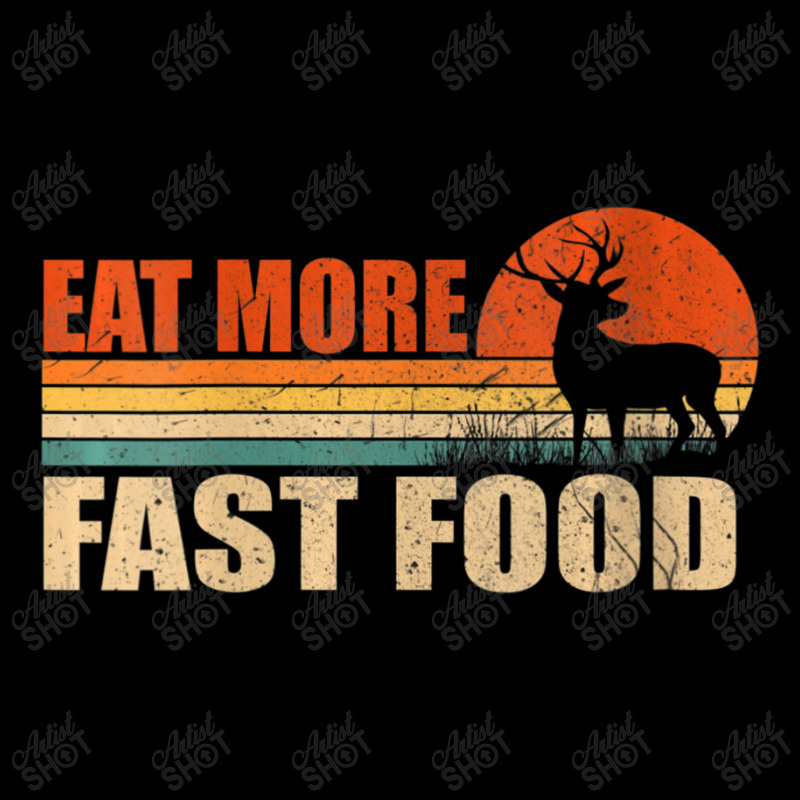 Womens Vintage Eat More Fast Food Deer Hunting Hunter V-neck Legging by thanhtran | Artistshot