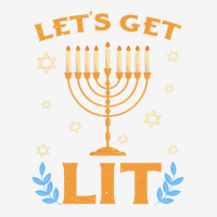 Hanukkah Lets Get Lit Menorah Funny Hebrew Jewish Holiday Adjustable Cap | Artistshot