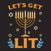 Hanukkah Lets Get Lit Menorah Funny Hebrew Jewish Holiday Vintage Cap | Artistshot