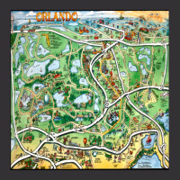 Orlando Florida Cartoon Map Vintage Short | Artistshot