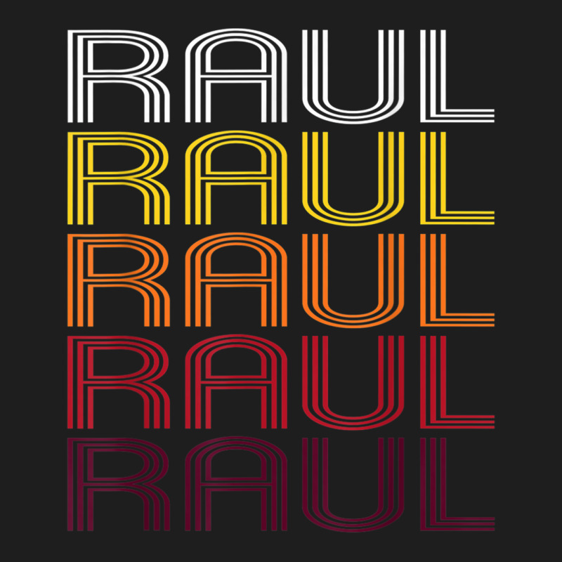 Raul Retro Wordmark Pattern   Vintage Style T Shirt Classic T-shirt by kleebbi | Artistshot