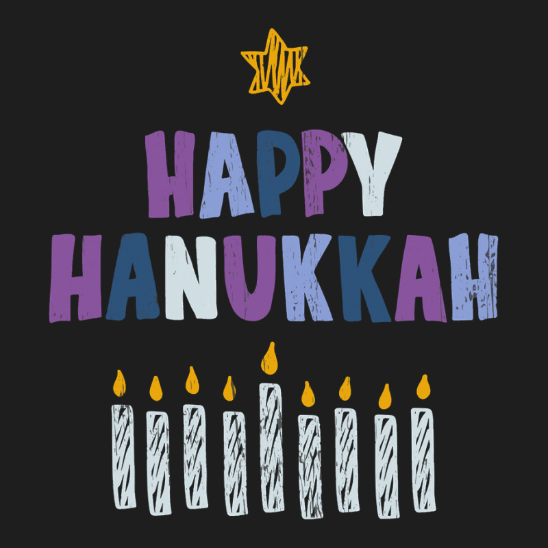 Happy Hanukkah Distressed Classic T-shirt by DonnaSchennum1234 | Artistshot