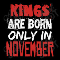 Kings Are Born Only In November Year Date Month Red Symbol Birthday Cropped Hoodie | Artistshot