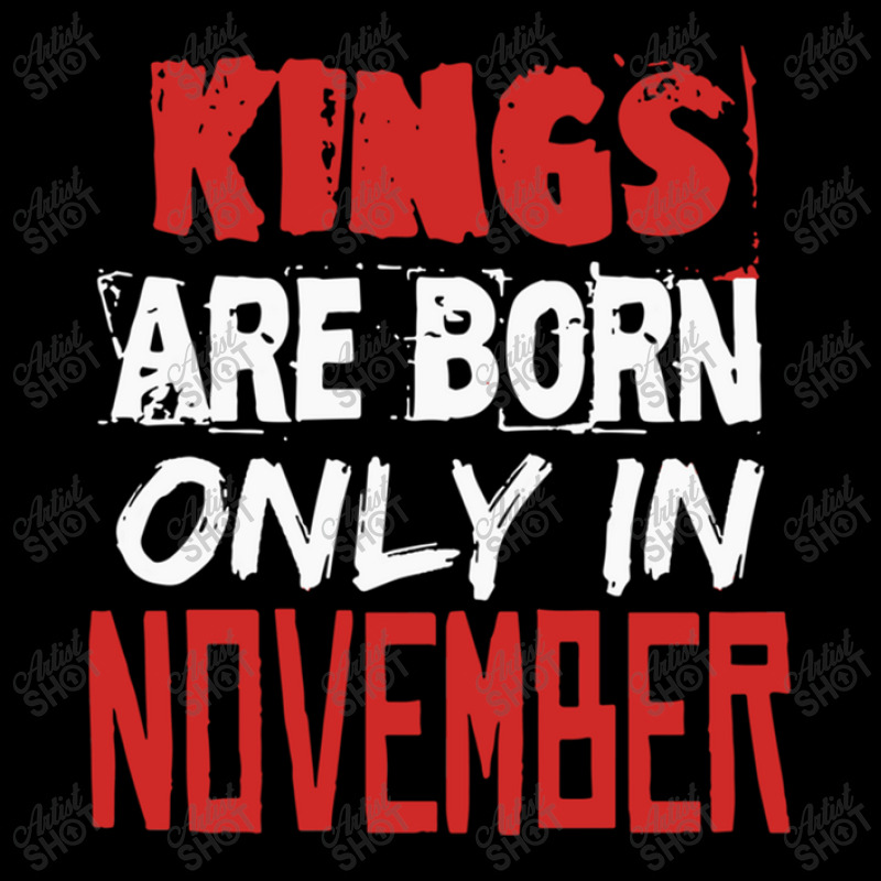 Kings Are Born Only In November Year Date Month Red Symbol Birthday Cropped Hoodie by JustinWinecoff | Artistshot