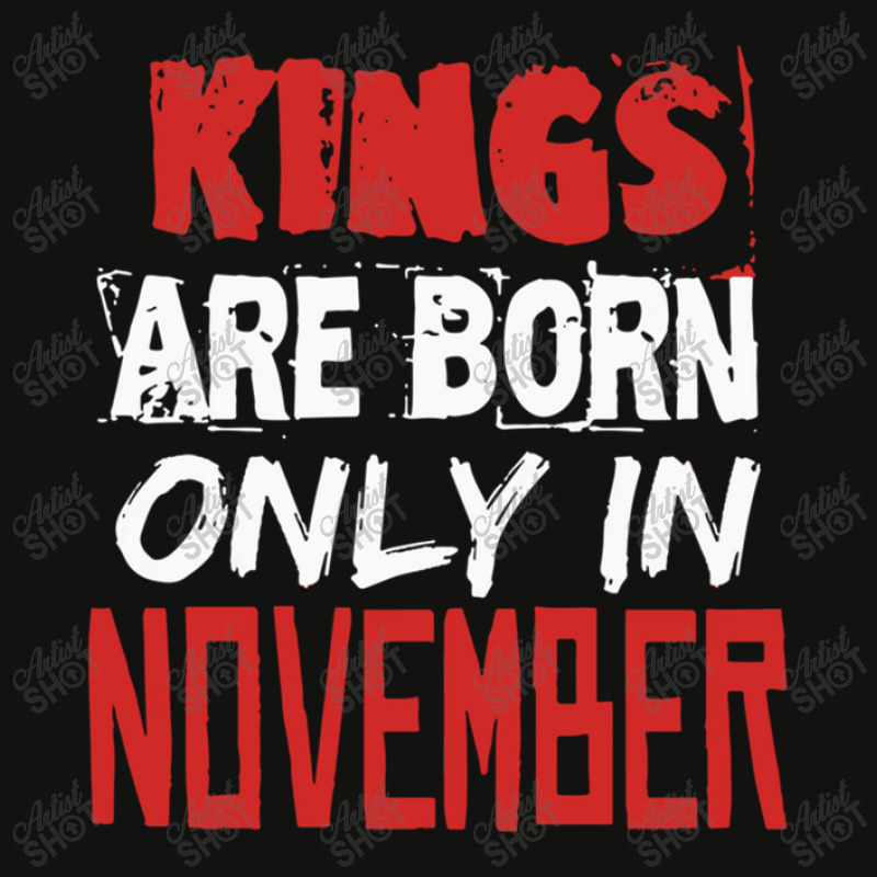 Kings Are Born Only In November Year Date Month Red Symbol Birthday Scorecard Crop Tee by JustinWinecoff | Artistshot