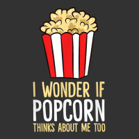 I Wonder If Popcorn Thinks About Me Too Popcorn Lover T Shirt Baby Bodysuit | Artistshot