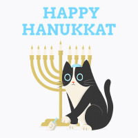 Happy Hanukkat Hanukkah Jewish Cat Kitty Lover Menorah T-shirt | Artistshot