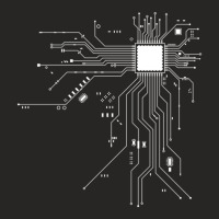 Cpu Processor Circuit Diagram Ladies Fitted T-shirt | Artistshot