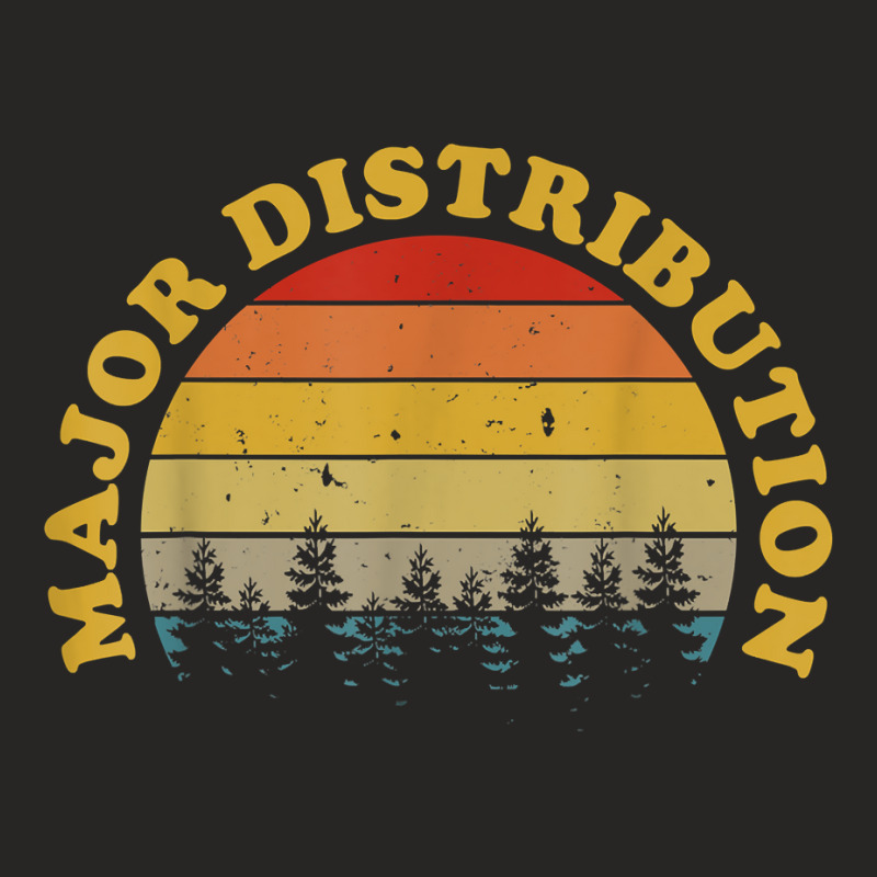 Major Distribution Distressed Sunset Minimalist Typography T Shirt Ladies Fitted T-Shirt by shanesxk | Artistshot