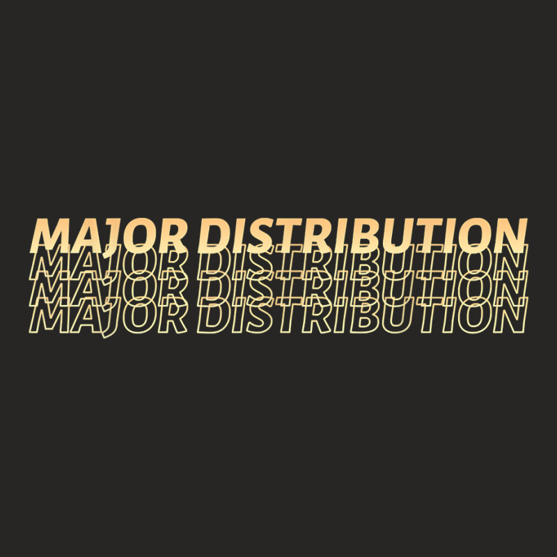 Major Distribution Shadow Gold Outline Minimalist Typography T Shirt Ladies Fitted T-Shirt by shanesxk | Artistshot