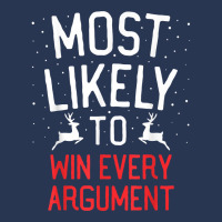 Most Likely To Christmas Win Every Argument T Shirt Men Denim Jacket | Artistshot