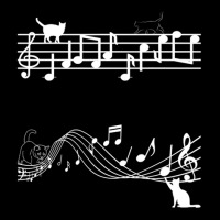 Cute Cat Kitty Playing Music Note Clef 1 Women's V-neck T-shirt | Artistshot