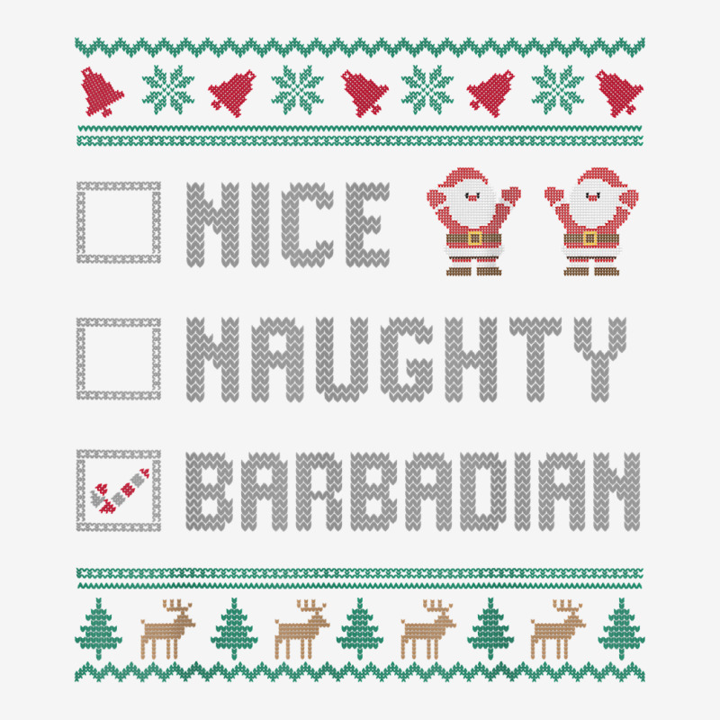 Nice Naughty Barbadian Christmas Pajama Matching T Shirt Adjustable Cap by kamrynshut8 | Artistshot